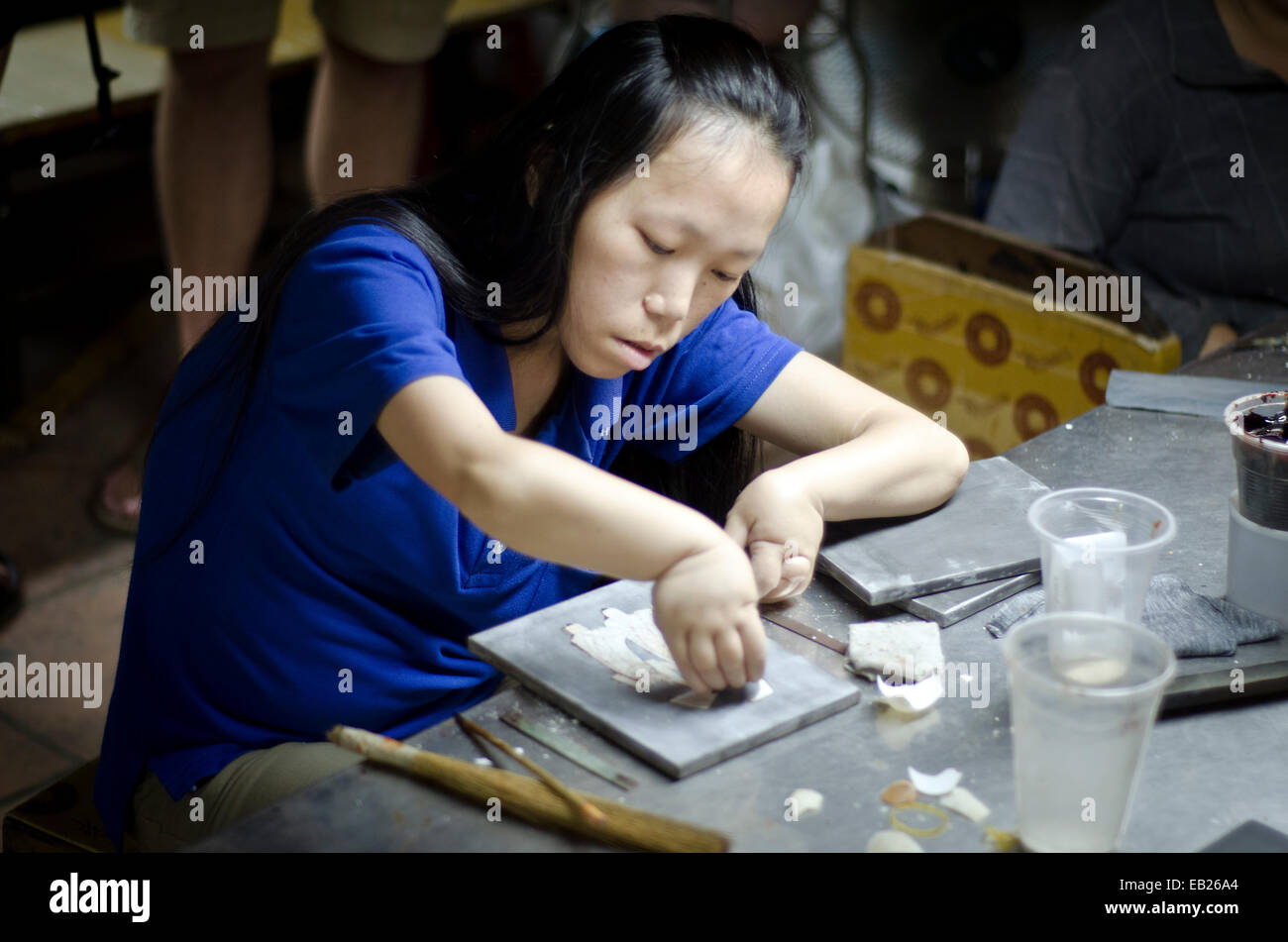 Agent Orange Victim Working In A Lacquer Factory Ho Chi Minh Vietnam Stock Photo Alamy Agent Orange Victim Working In A Lacquer Factory Ho Chi Minh Vietnam Stock Photo Alamy