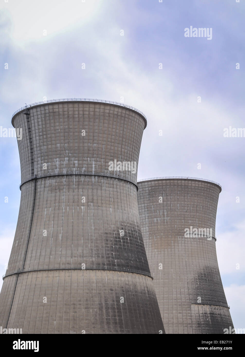 Rancho Seco nuclear power plant cooling towers Stock Photo