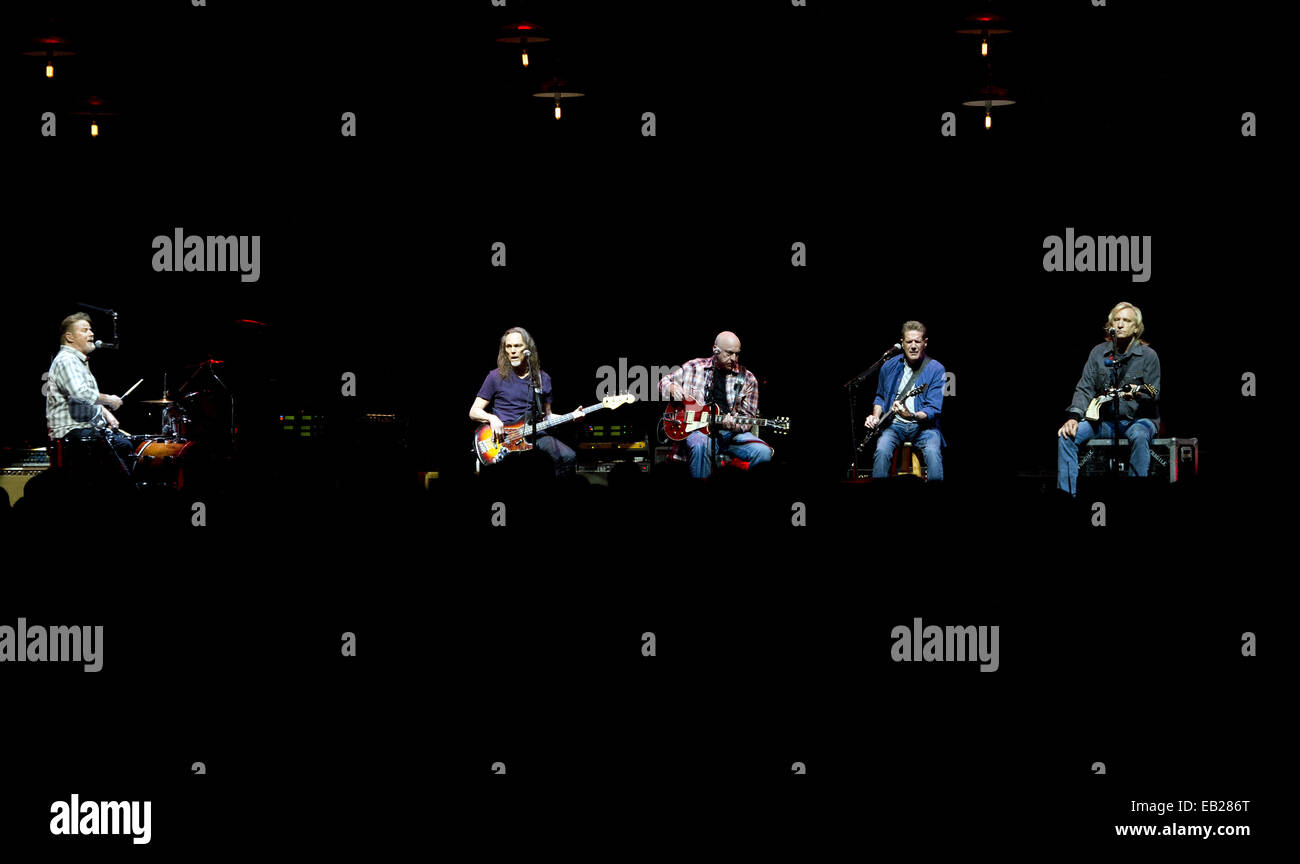 The Eagles performing live on stage, first of two sold out concerts
