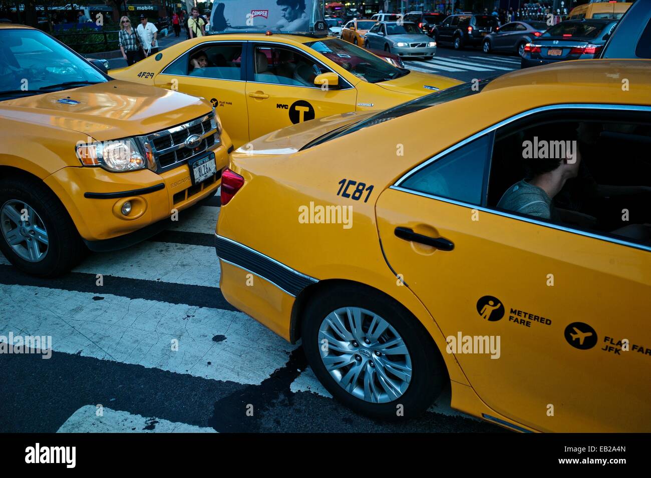Yellow cab Stock Photo
