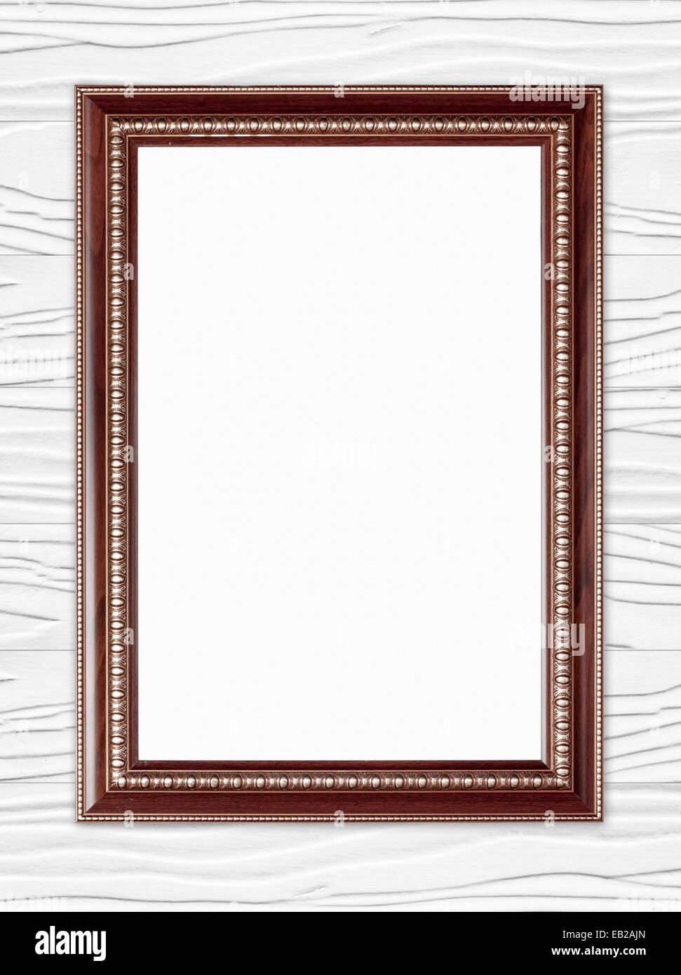 blank wood frame on wood wall background Stock Photo - Alamy