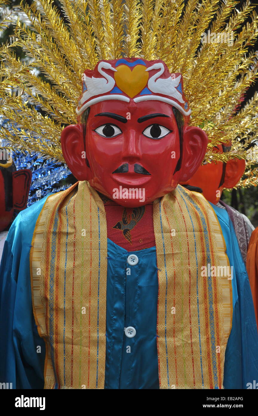 Ondel-ondel are the giant puppets that are inseparable from Betawi culture, Jakarta, Indonesia. Stock Photo