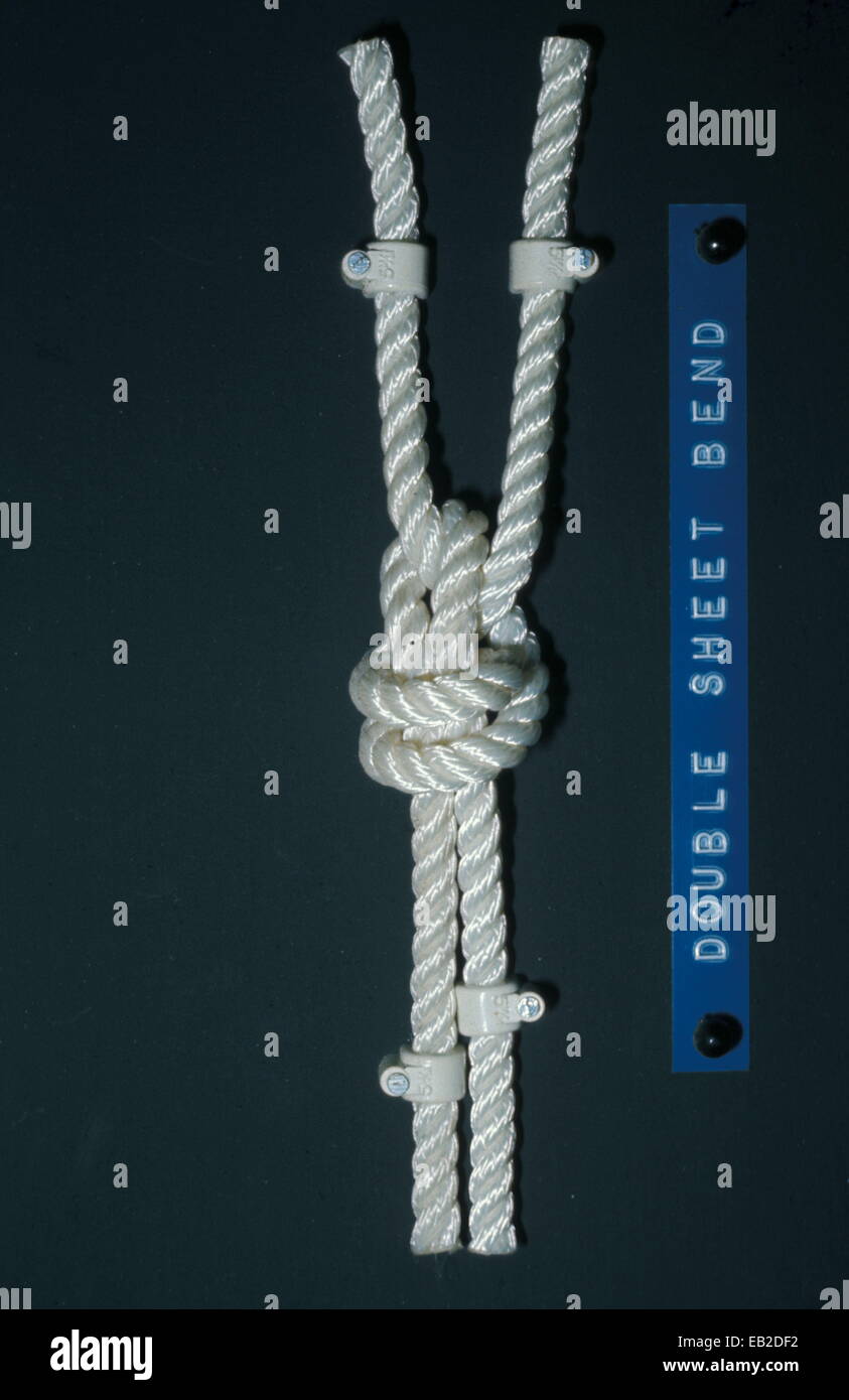 A double sheet bend knot Stock Photo Alamy