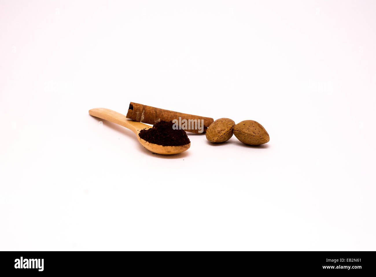 Almond and Cinnamon Coffee Stock Photo