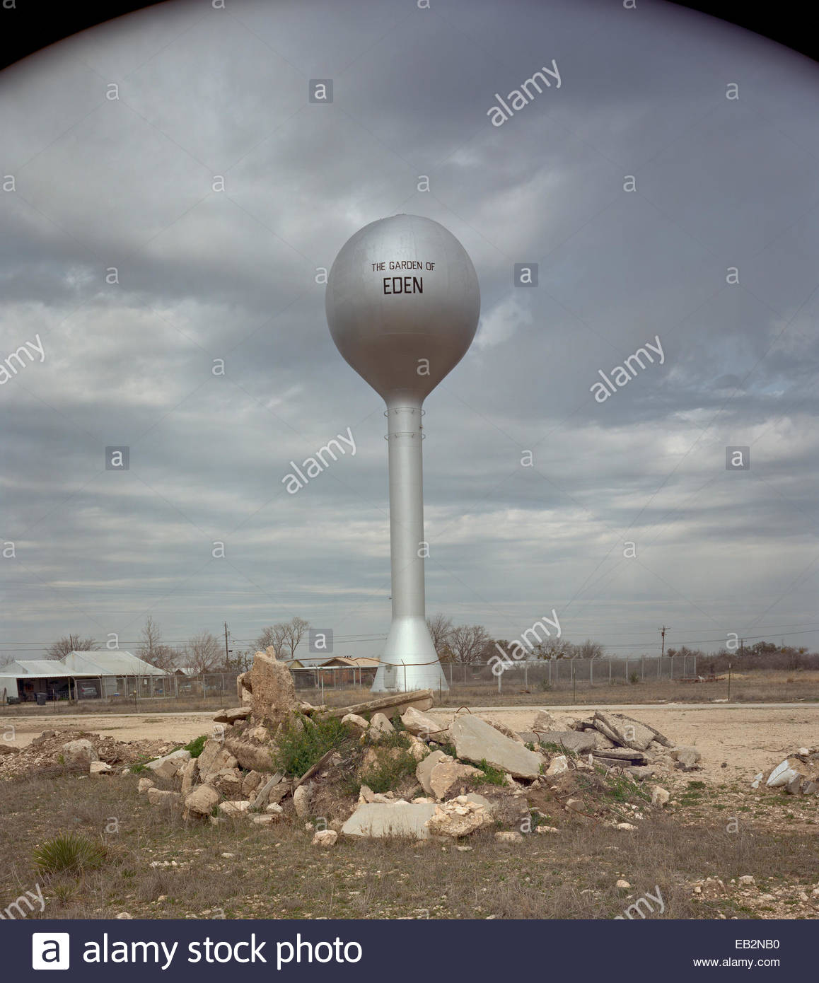 The Water Tower In Eden Texas Stock Photo 75663364 Alamy