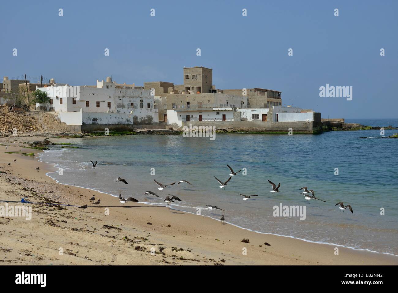 Townscape, Mirbat, Dhofar Region, Orient, Oman Stock Photo