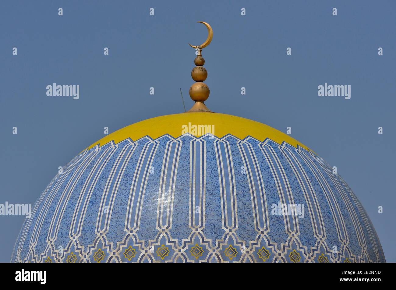 Dome of the Great Mosque of Taqah, Dhofar Region, Orient, Oman Stock Photo