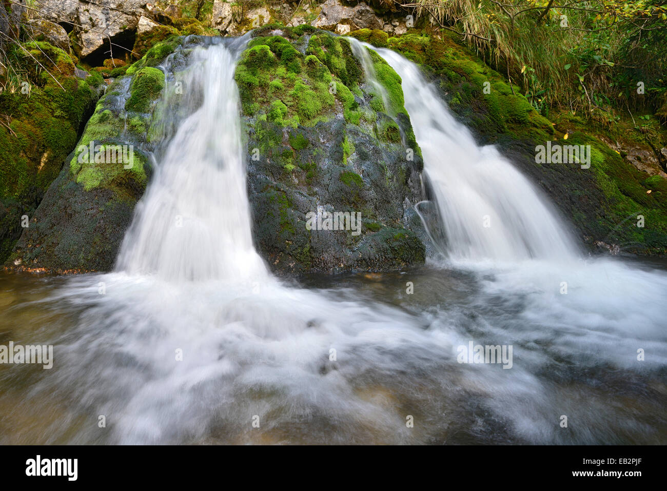 Doser waterfall in Häselgehr, Lech valley, Tyrol, Austria Stock Photo