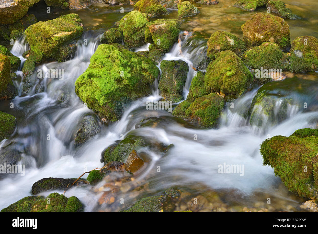 Doser waterfall in Häselgehr, Lech valley, Tyrol, Austria Stock Photo