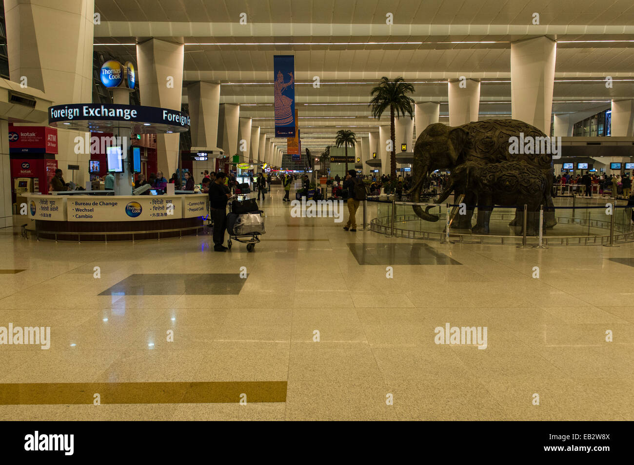 Indira Gandhi International Airport, interior view, New Delhi, Delhi, India Stock Photo