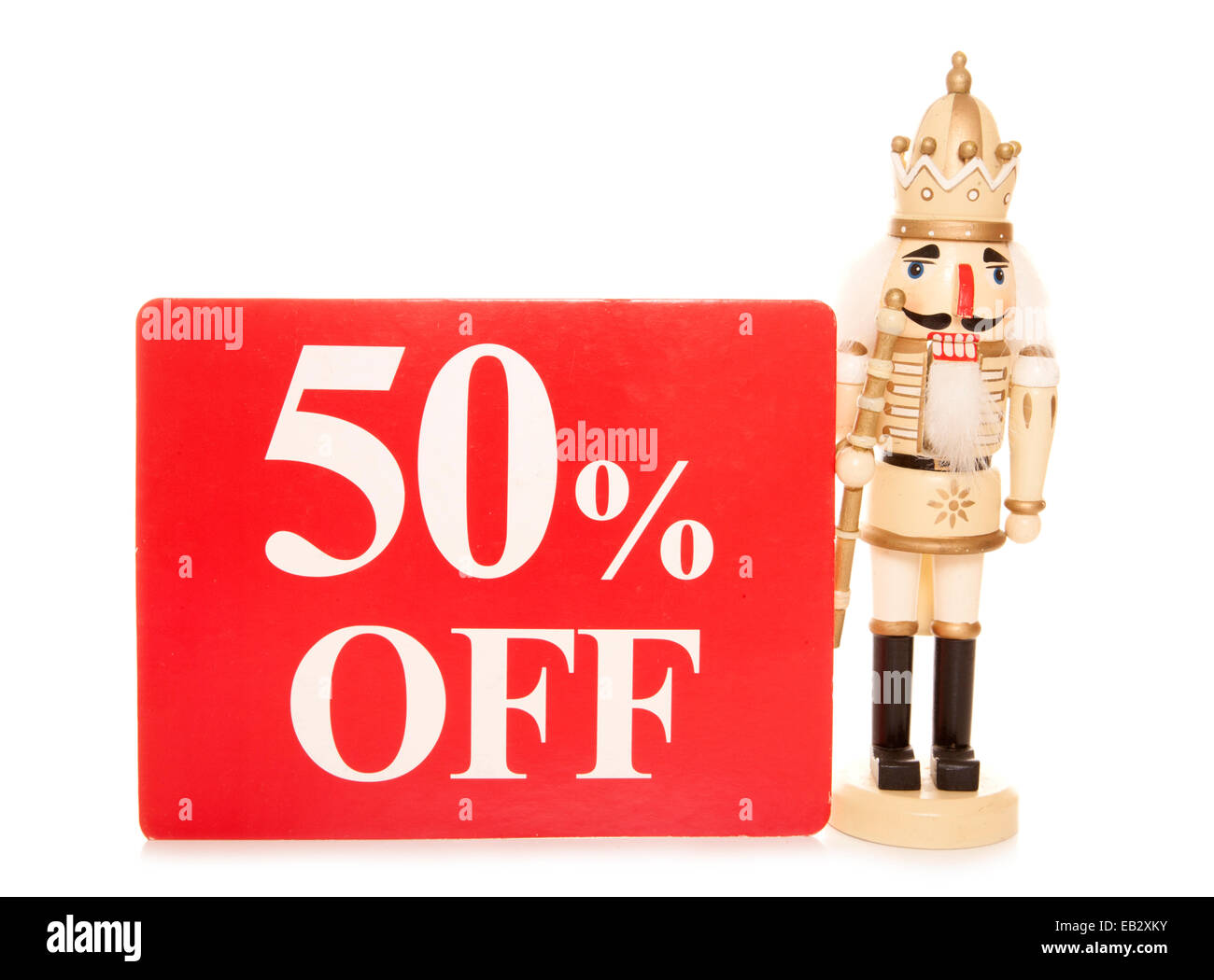 50 percent off christmas sale cutout Stock Photo