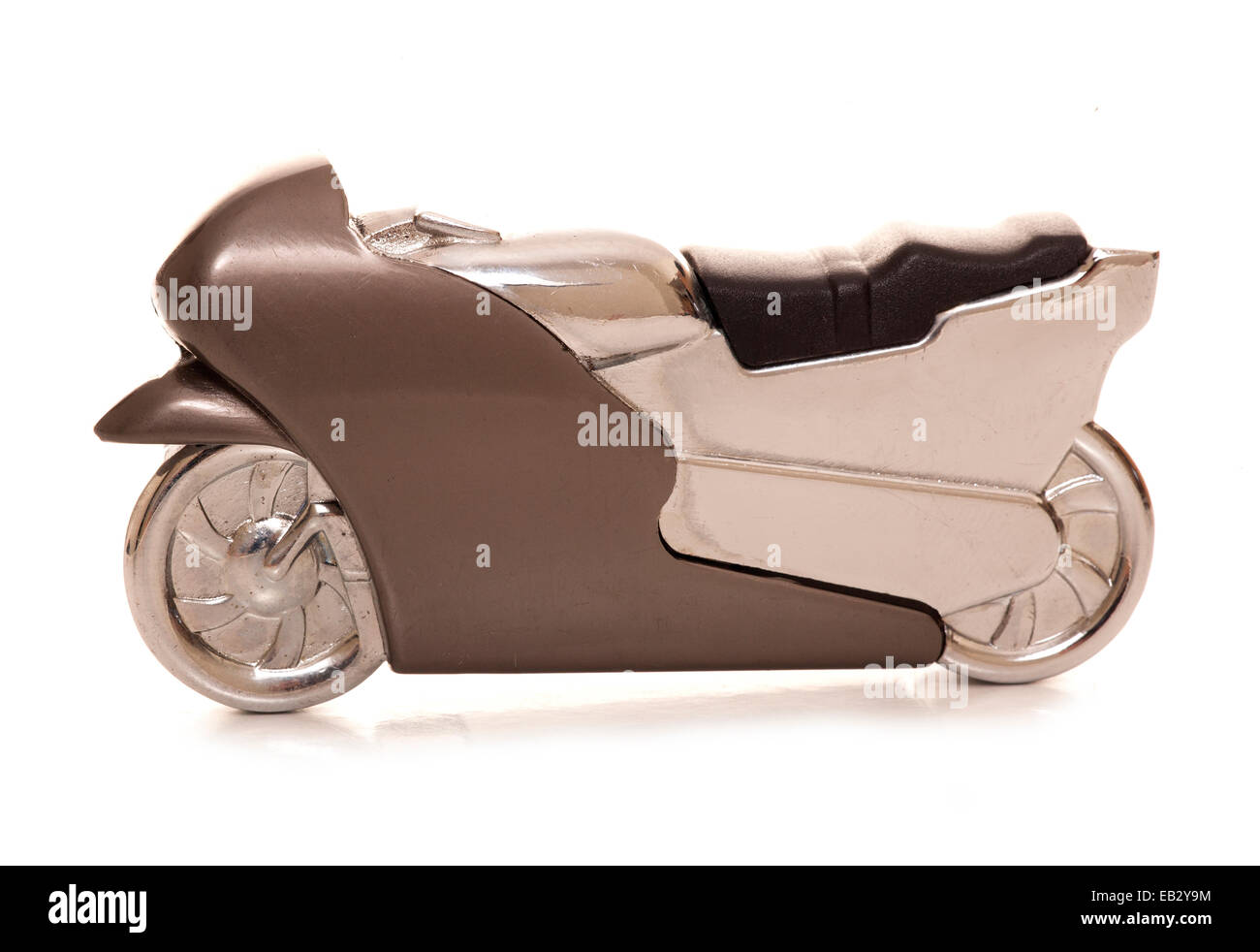 motorcycle cigarette lighter motorbike novelty shaped cigarette lighter cutout Stock Photo