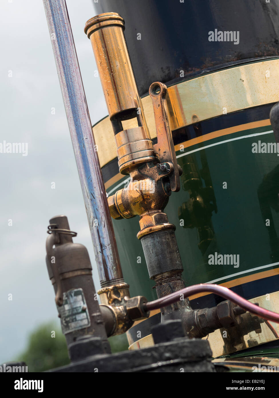 detail of traditional vintage steam lorry  at Belper annual Steam Rally, Derbyshire, Britain Stock Photo