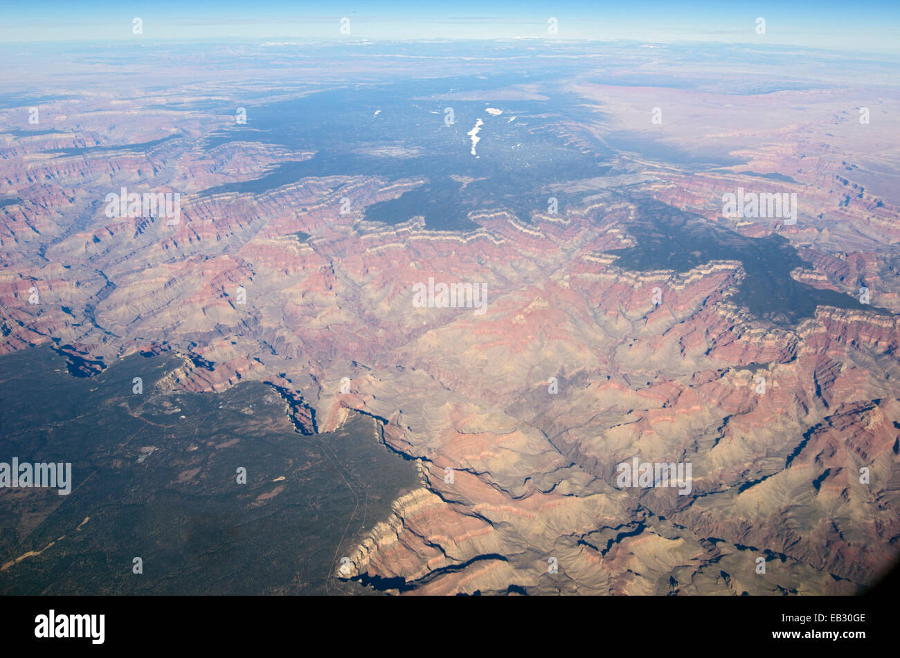 Aerial of the Grand Canyon. Stock Photo