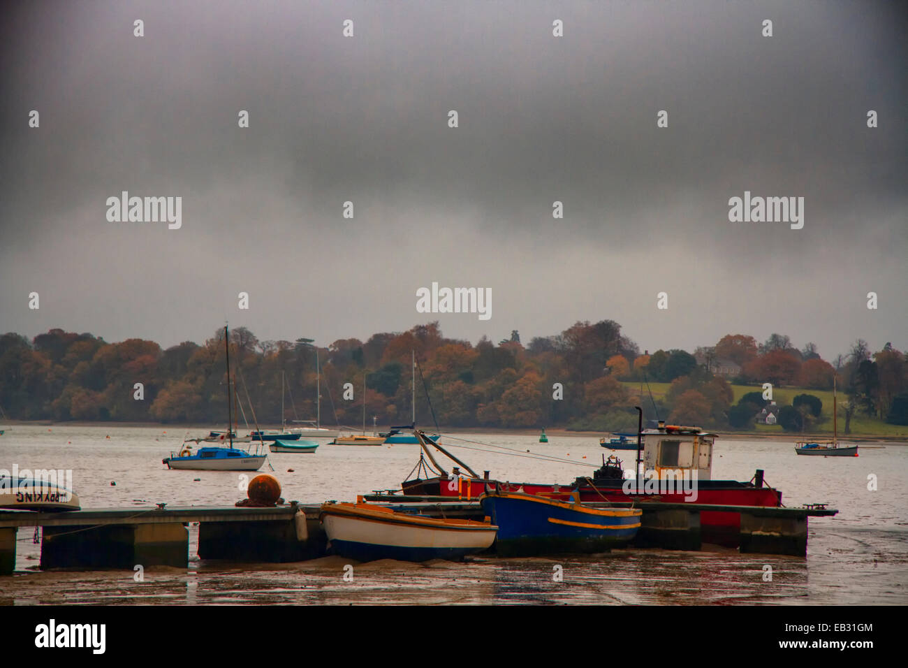 Stormy weather, Pin Mill, River Orwell, Suffolk, UK Stock Photo Alamy