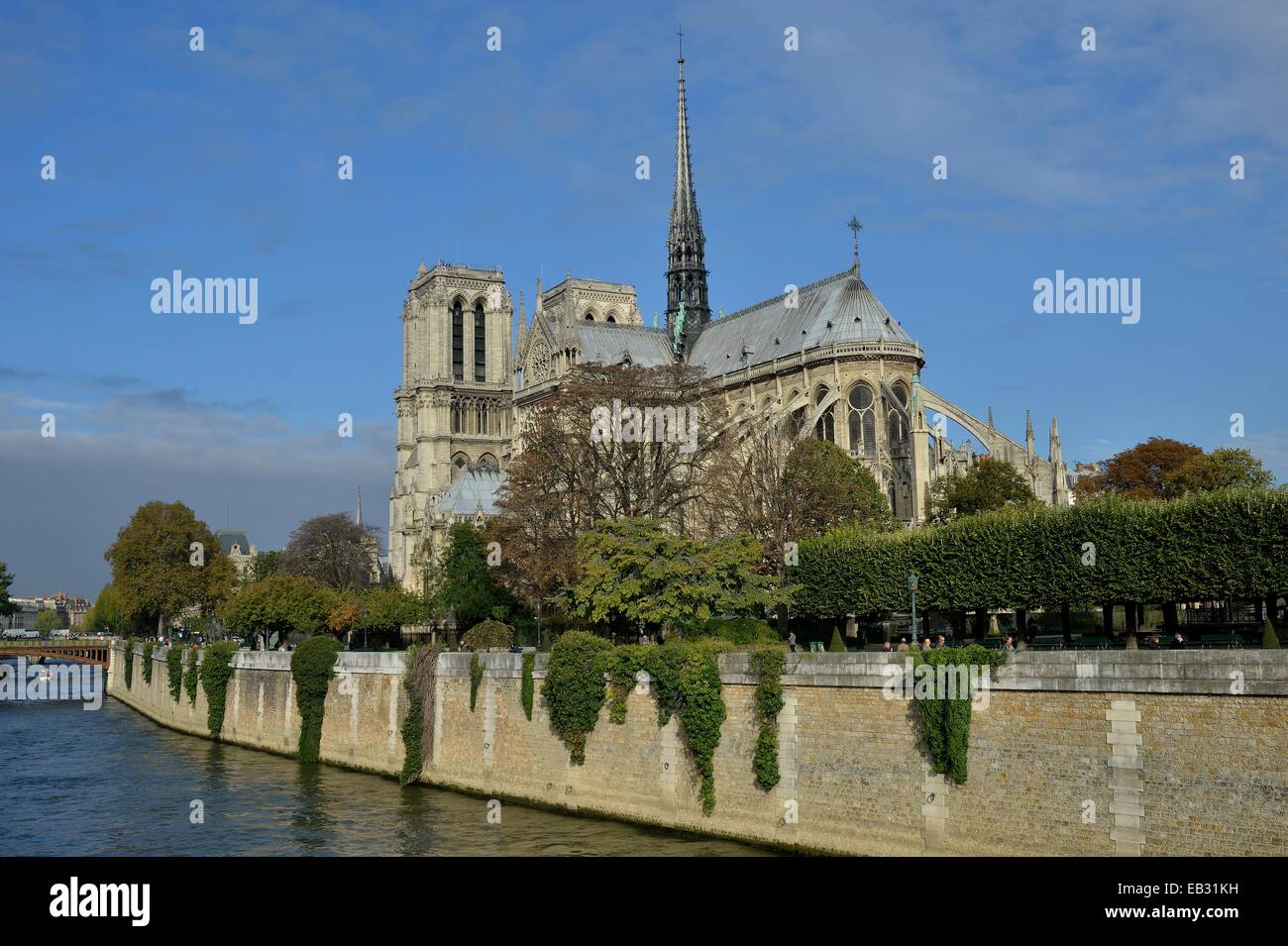 Notre Dame on the Seine river, Paris, France Stock Photo
