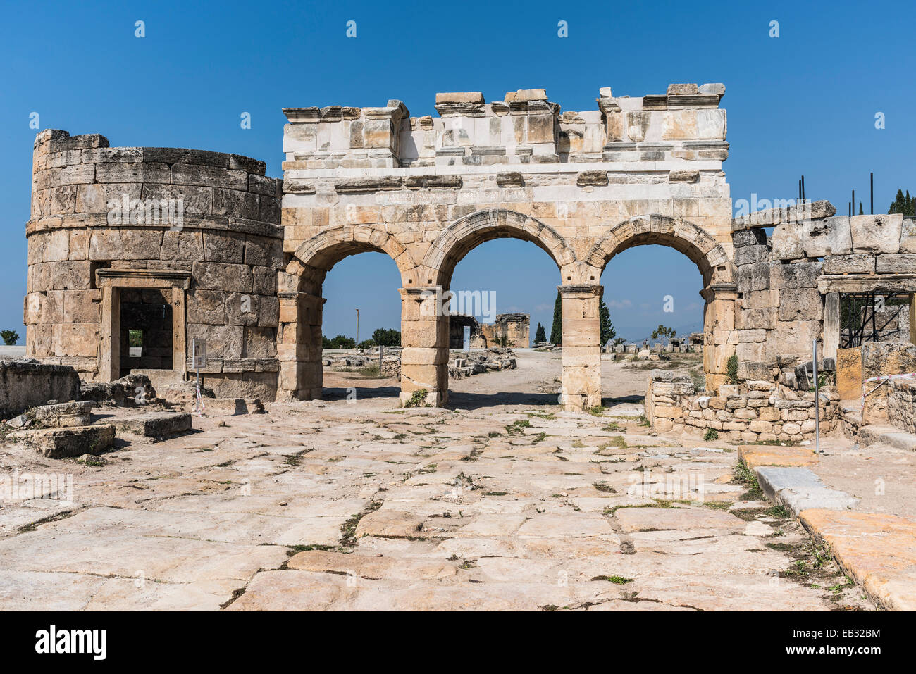 North gate of Hierapolis, ancient Greek city, UNESCO World Heritage
