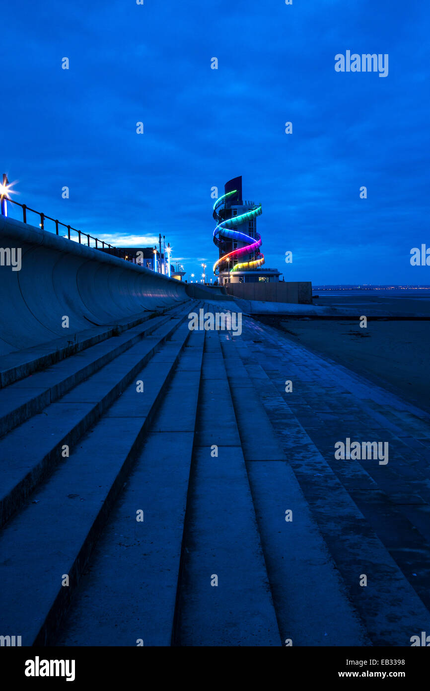 The Beacon, Esplanade Feature, Redcar Stock Photo Alamy