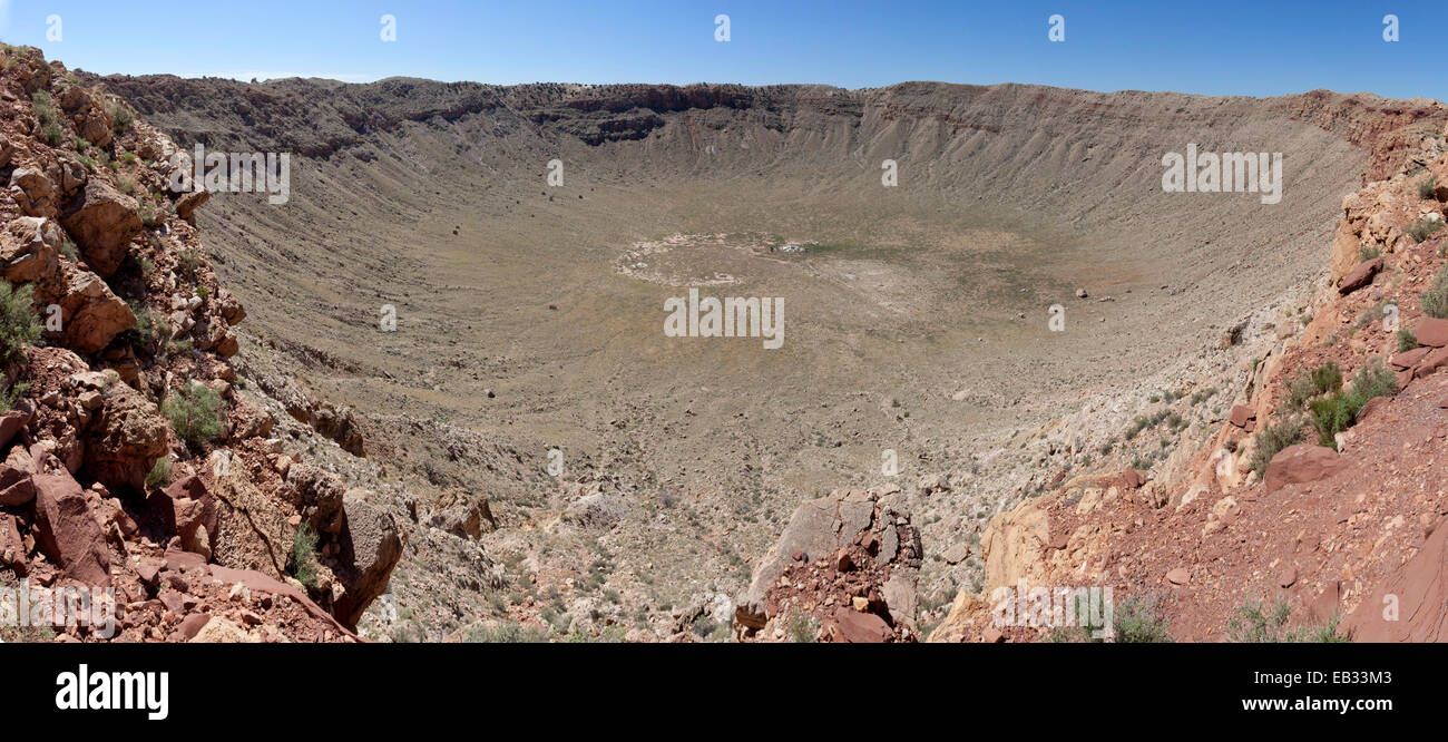 A view of Meteor Crater, Arizona Stock Photo Alamy