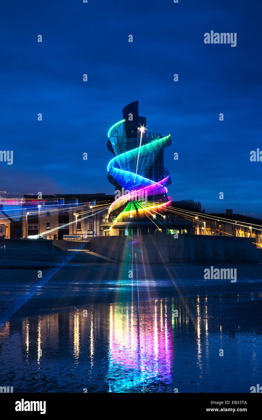 The Beacon, Esplanade Feature, Redcar Stock Photo Alamy