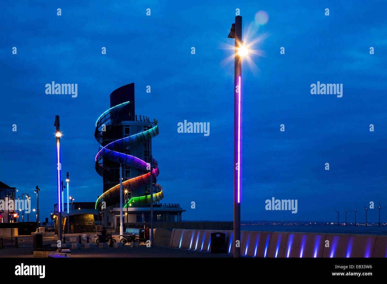 The controversial Beacon, Esplanade Feature, Redcar Stock Photo Alamy