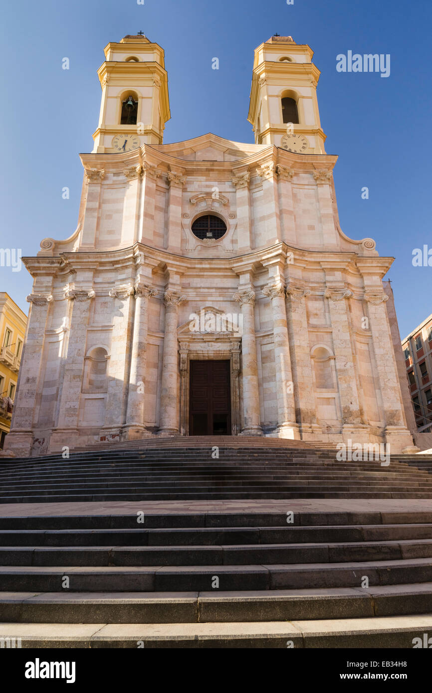 Baroque church of Sant' Anna, Stampace, Cagliari, Sardinia, Italy Stock Photo