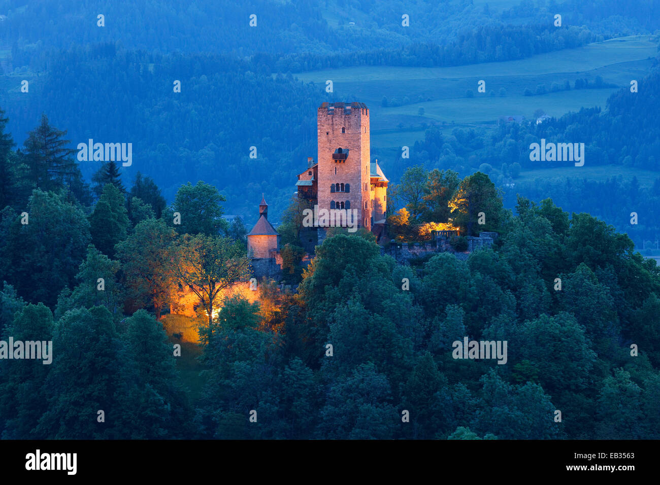 Burg Geiersberg Castle, Friesach, Carinthia, Austria Stock Photo