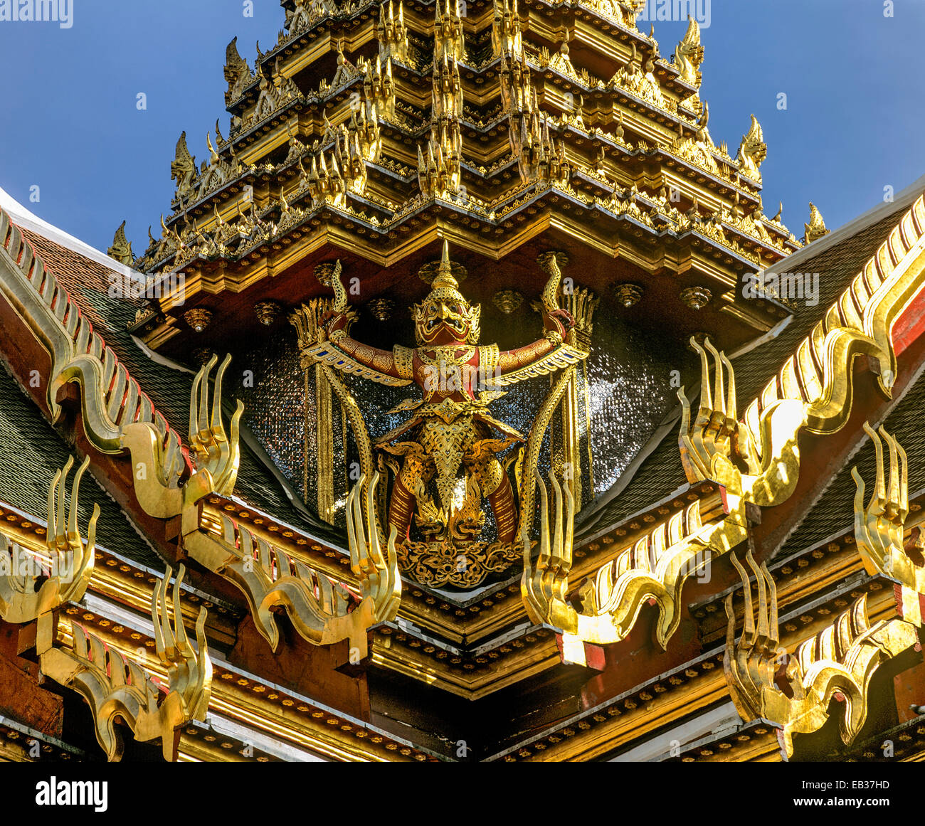 Garuda figure, Chakri Maha Prasat, Grand Royal Palace, Bangkok, Central Thailand, Thailand Stock Photo