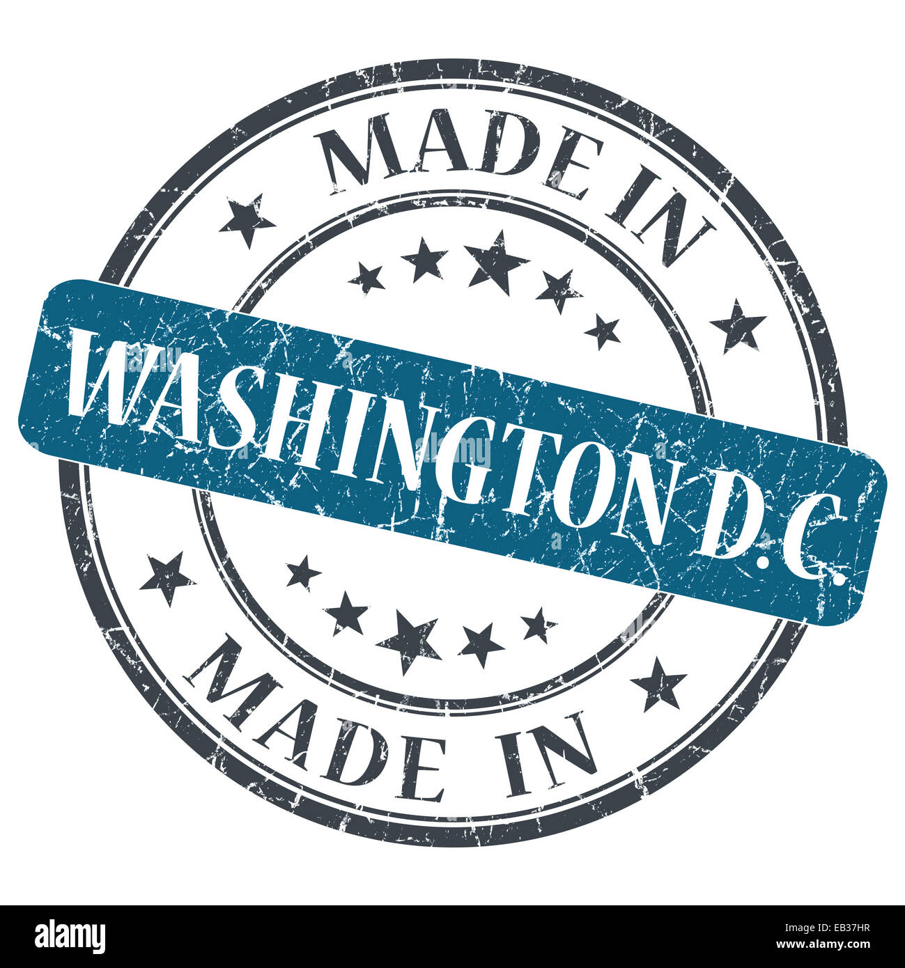 made in Washington DC blue round grunge isolated stamp Stock Photo - Alamy
