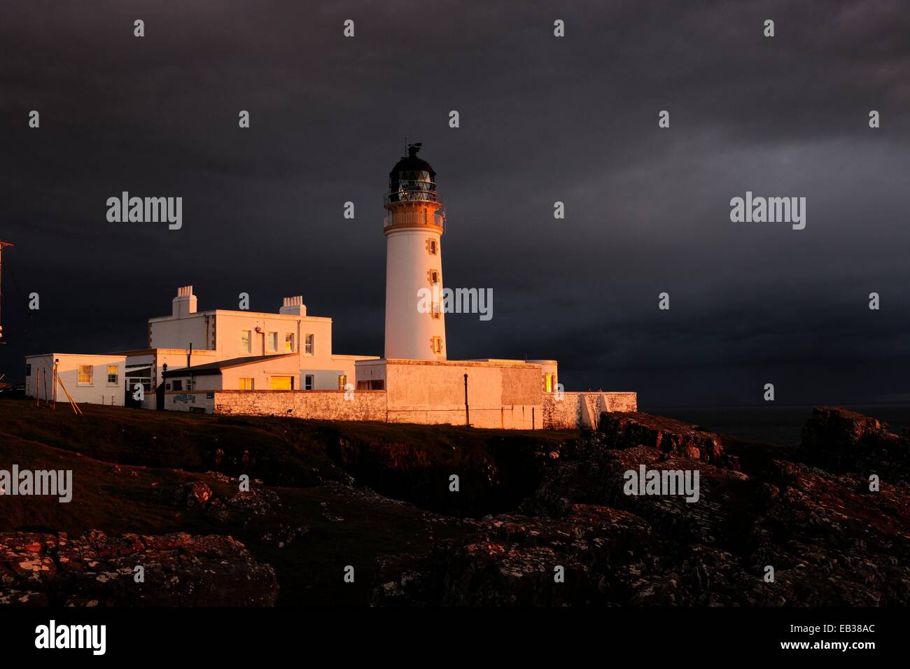 Rua Reidh Lighthouse Melvaig Scotland United Kingdom Stock