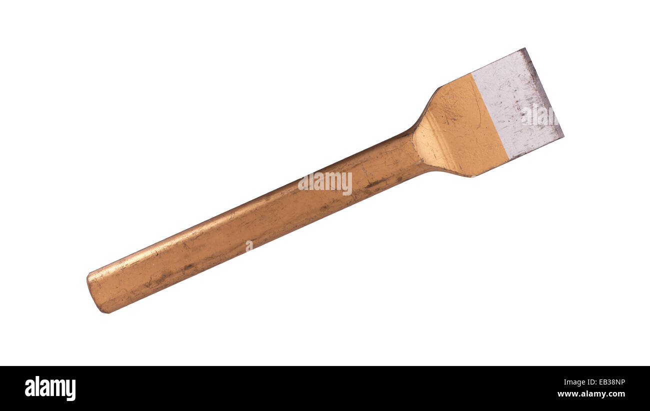Cold chisel isolated over a white background Stock Photo