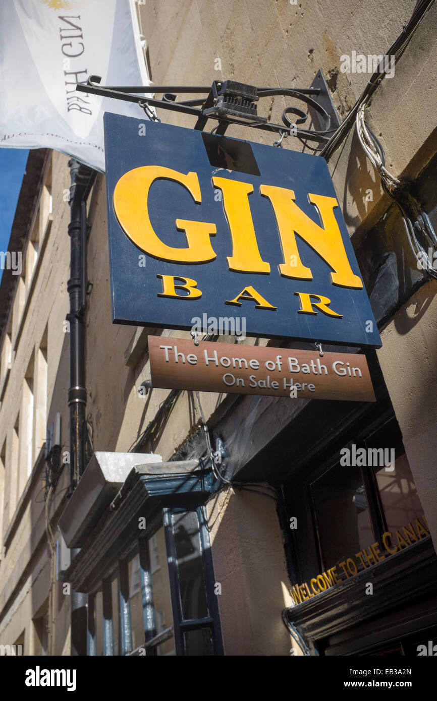 The Gin Bar in Bath Stock Photo Alamy