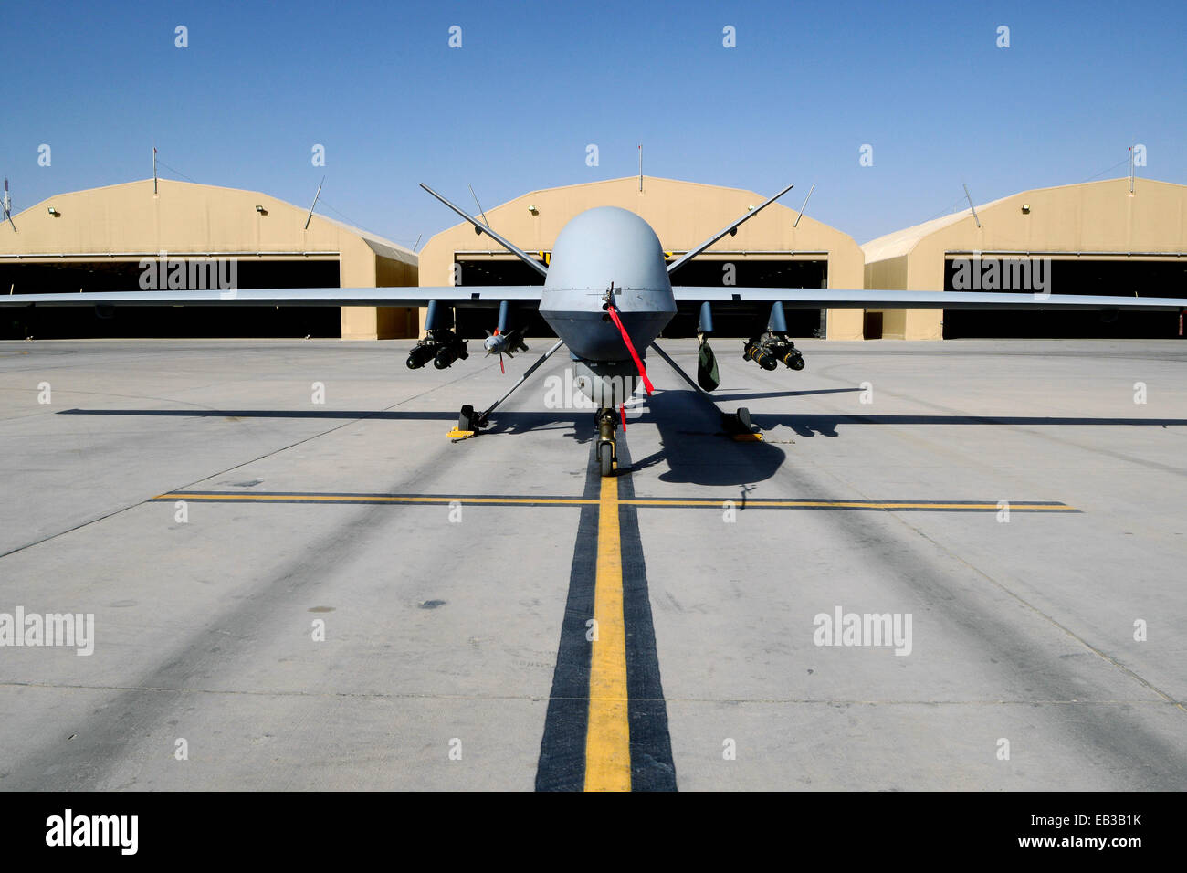 An U.S Air Force MQ-9 Reaper with the 62nd Expeditionary Reconnaissance ...