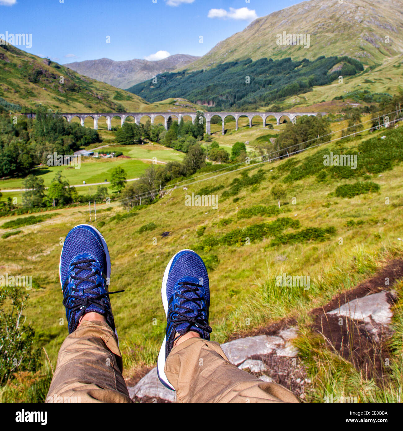 UK, Scotland, Looking at the glenfinnan viaduct Stock Photo