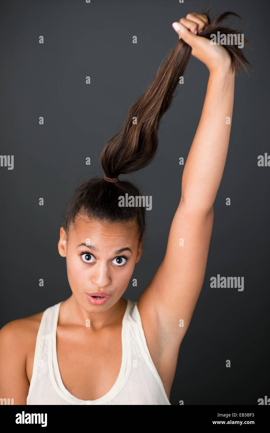 Black ponytail hires stock photography and images Alamy