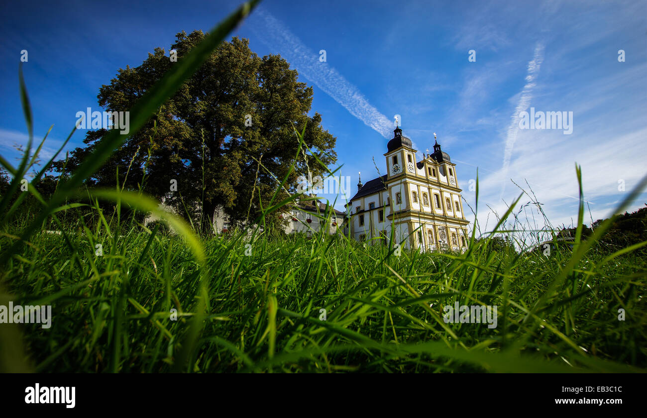 Austria, Salzburg, Beautiful church in heart of nature Stock Photo