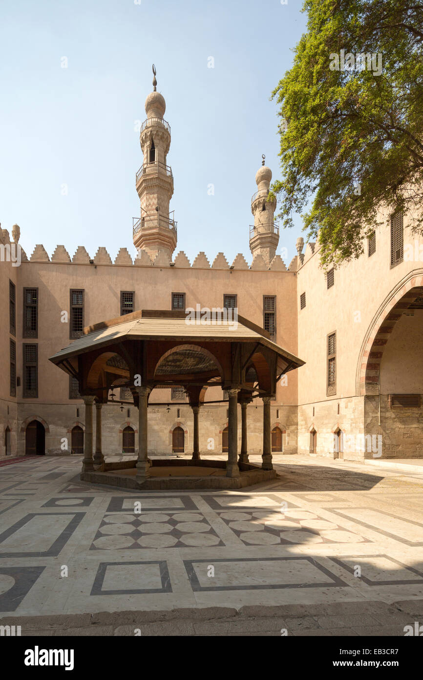 courtyard, khanqah of Shaykhu, Cairo, Egypt Stock Photo