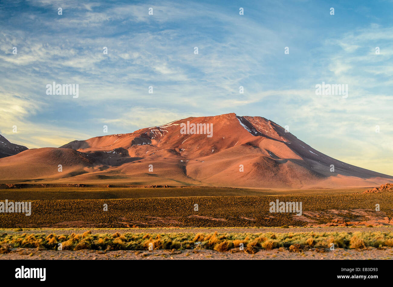 Chile, Atacama Desert, San Pedro de Atacama, Orange hill Stock Photo