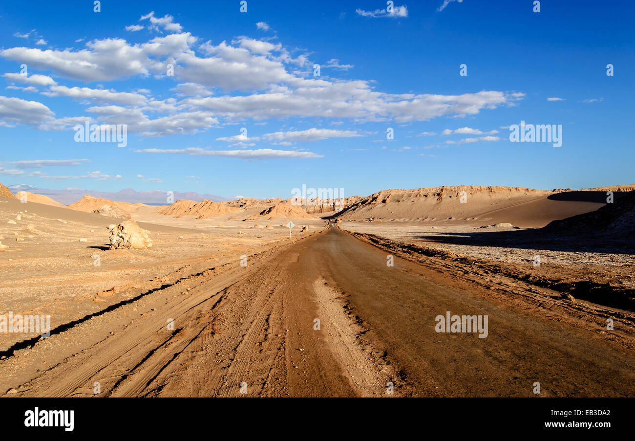 Chile, Road in desert Stock Photo