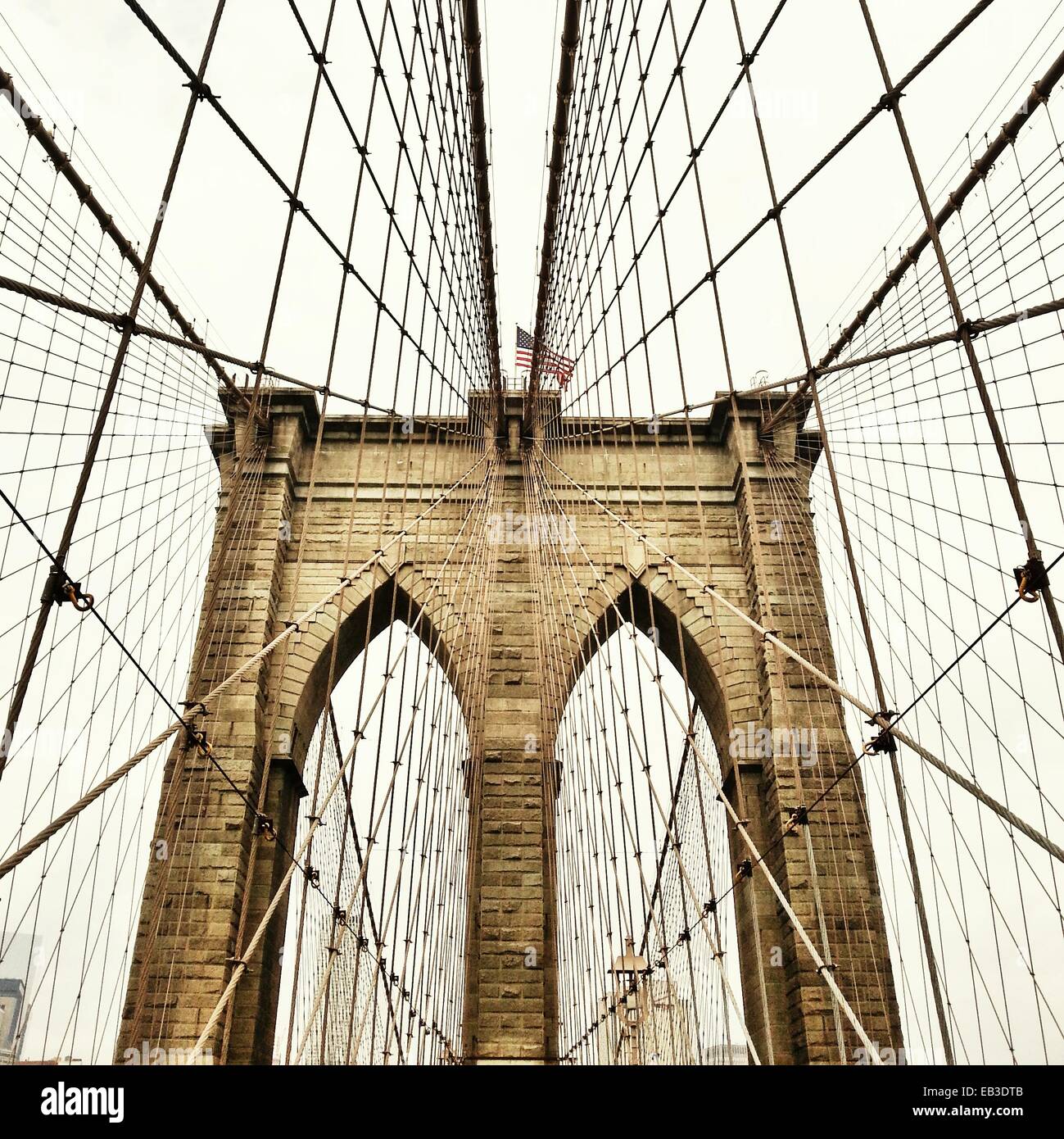 USA, New York State, New York City, View of Brooklyn Bridge Stock Photo