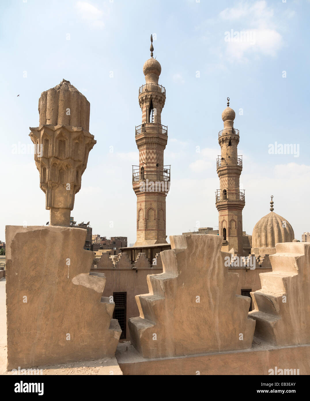 view from roof, Complex of Shaykhu, Cairo, Egypt Stock Photo