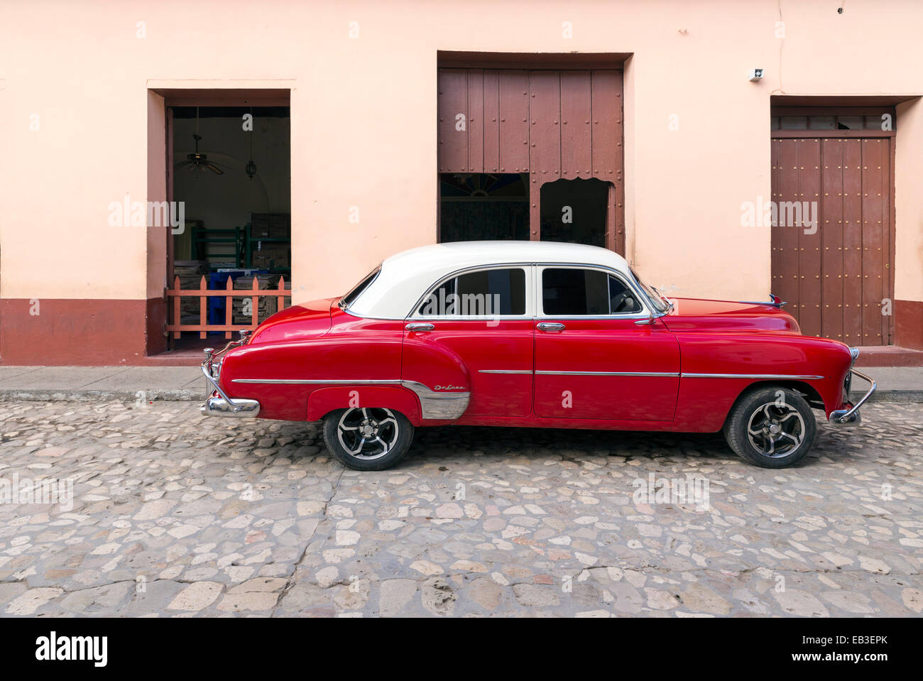 TRINIDAD, CUBA - MAY 8, 2014 : Classic old American car. Classic cars