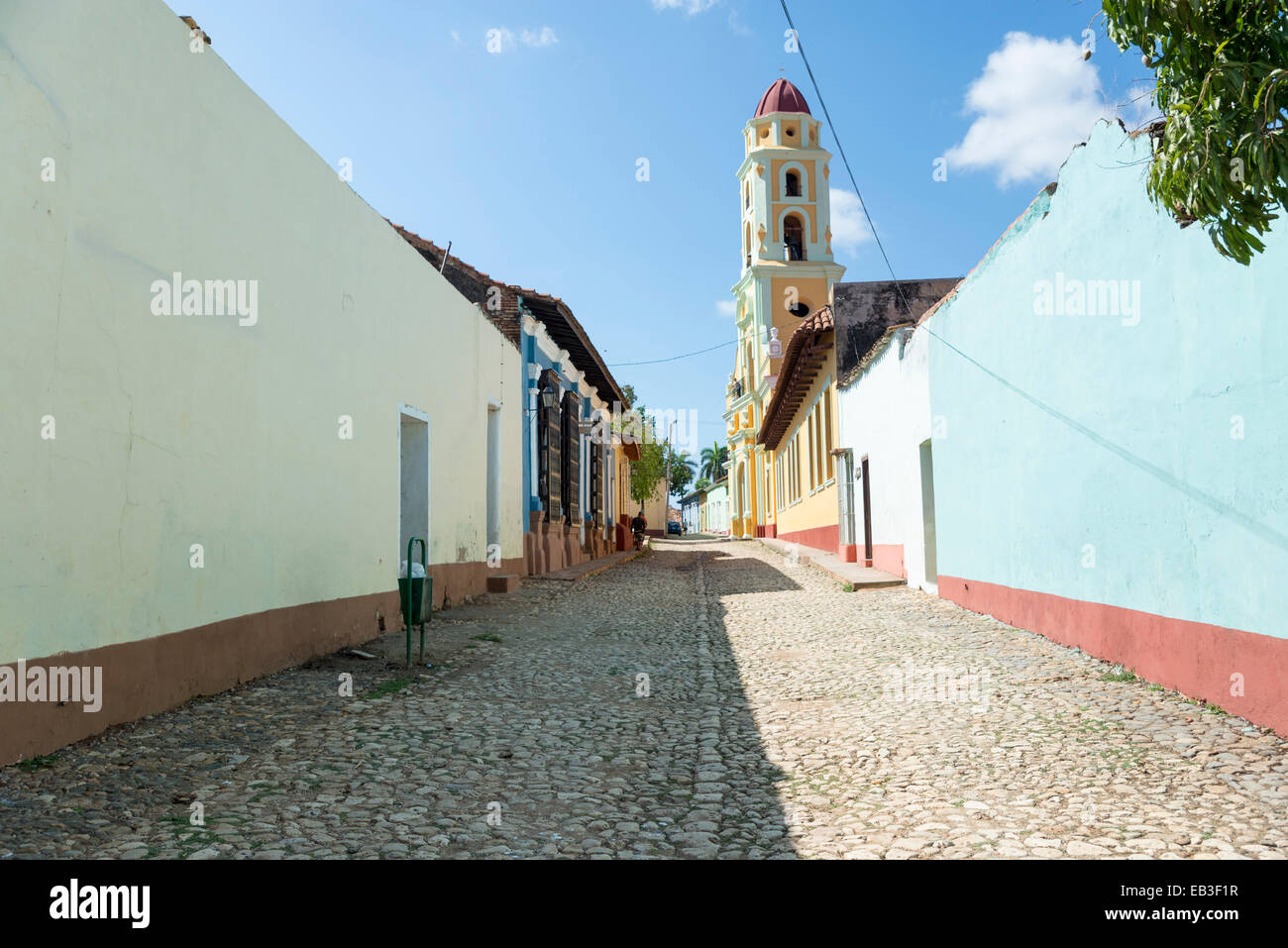 TRINIDAD, CUBA - MAY 8, 2014: Old town of Trinidad, Cuba. Trinidad is a historical town listed by UNESCO as World Heritage, it i Stock Photo