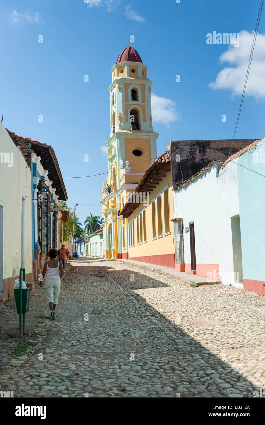 TRINIDAD, CUBA - MAY 8, 2014: Old town of Trinidad, Cuba. Trinidad is a historical town listed by UNESCO as World Heritage, it i Stock Photo