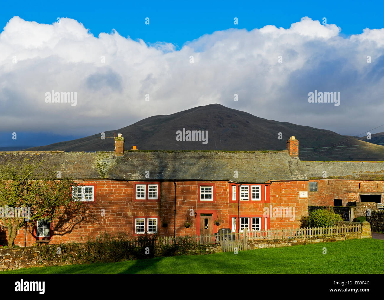 Dufton sandstone house village green cumbria uk england eden valley hi
