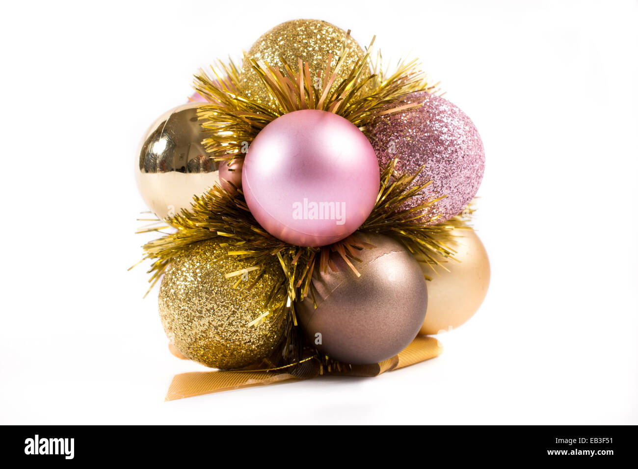 New Year decoration isolated on white background Stock Photo - Alamy