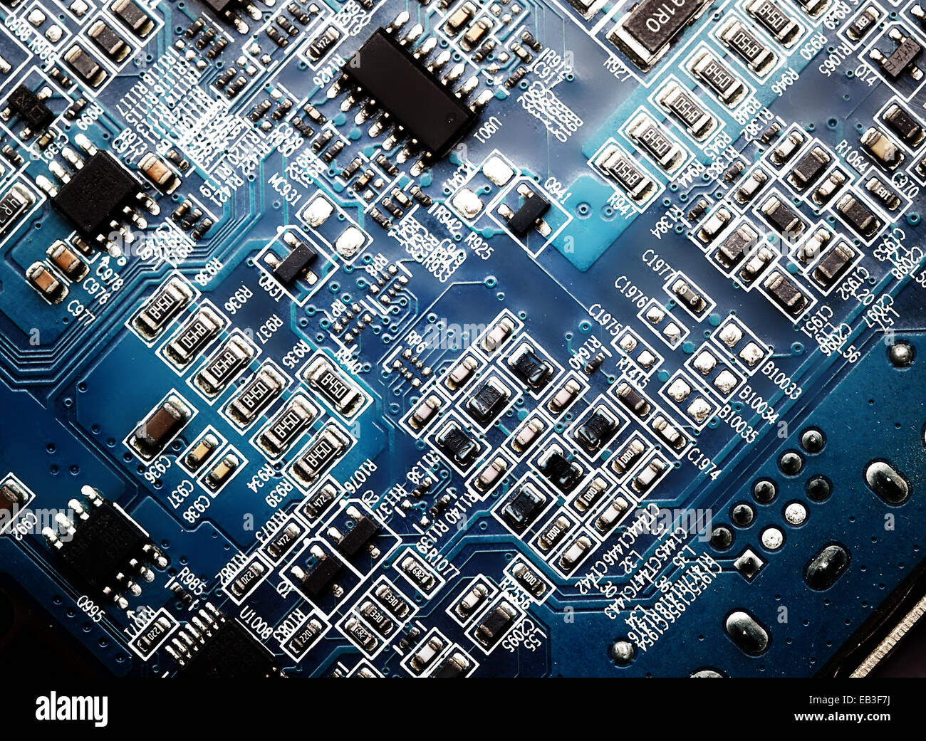 circuit board computer background Stock Photo
