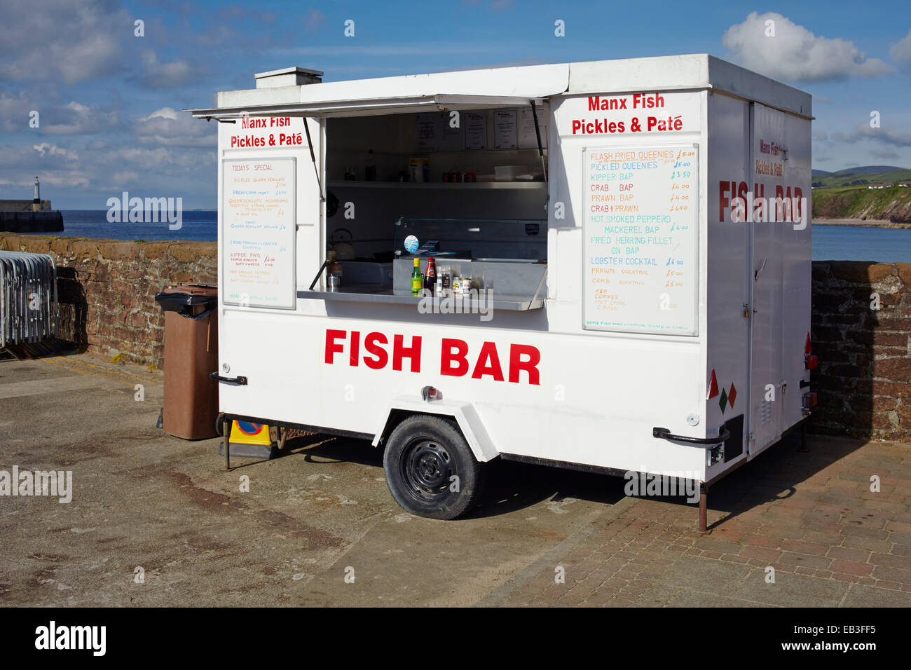 Fish Bar in Peel, Isle of Man Stock Photo