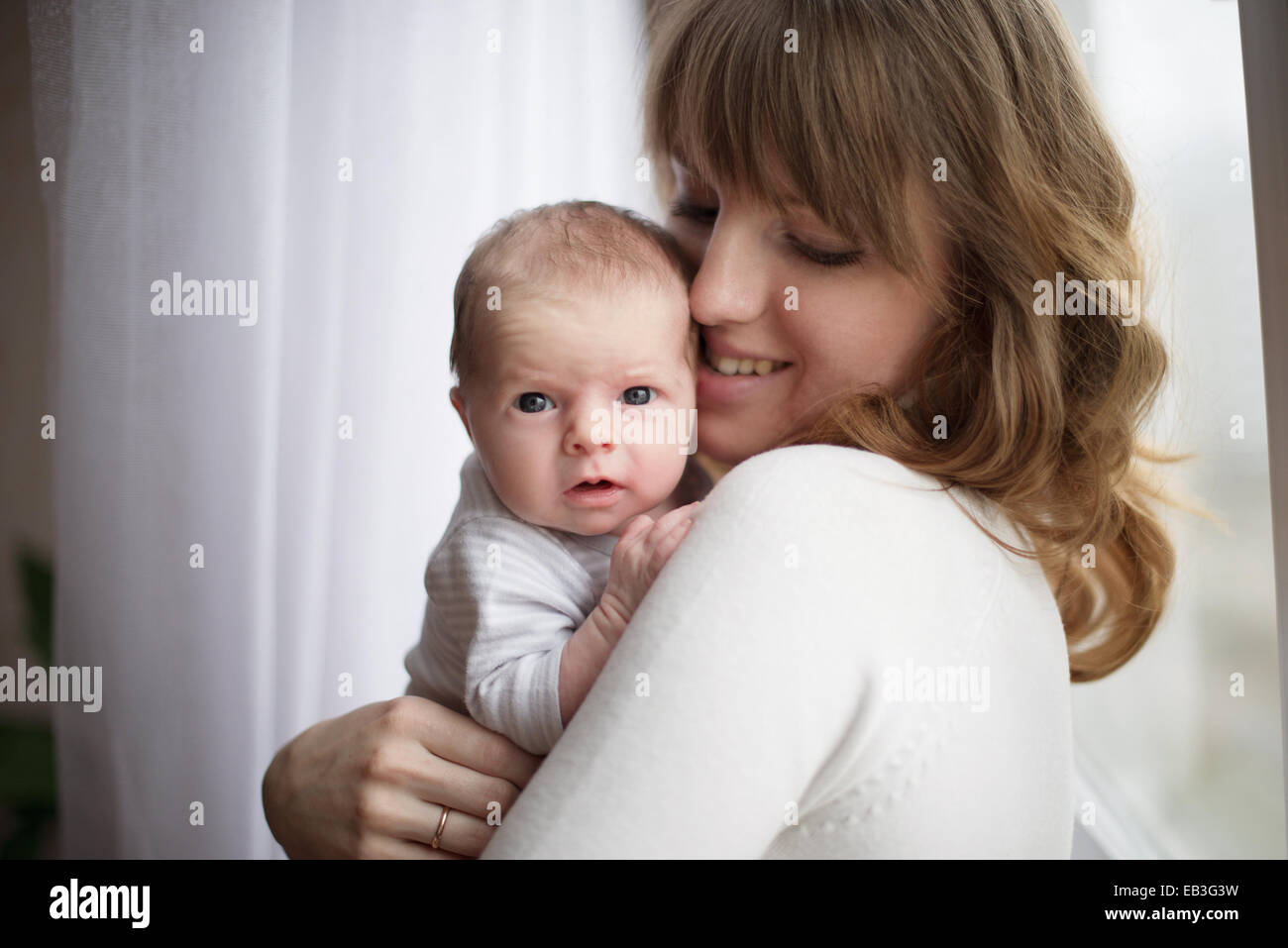 young mother and her baby Stock Photo