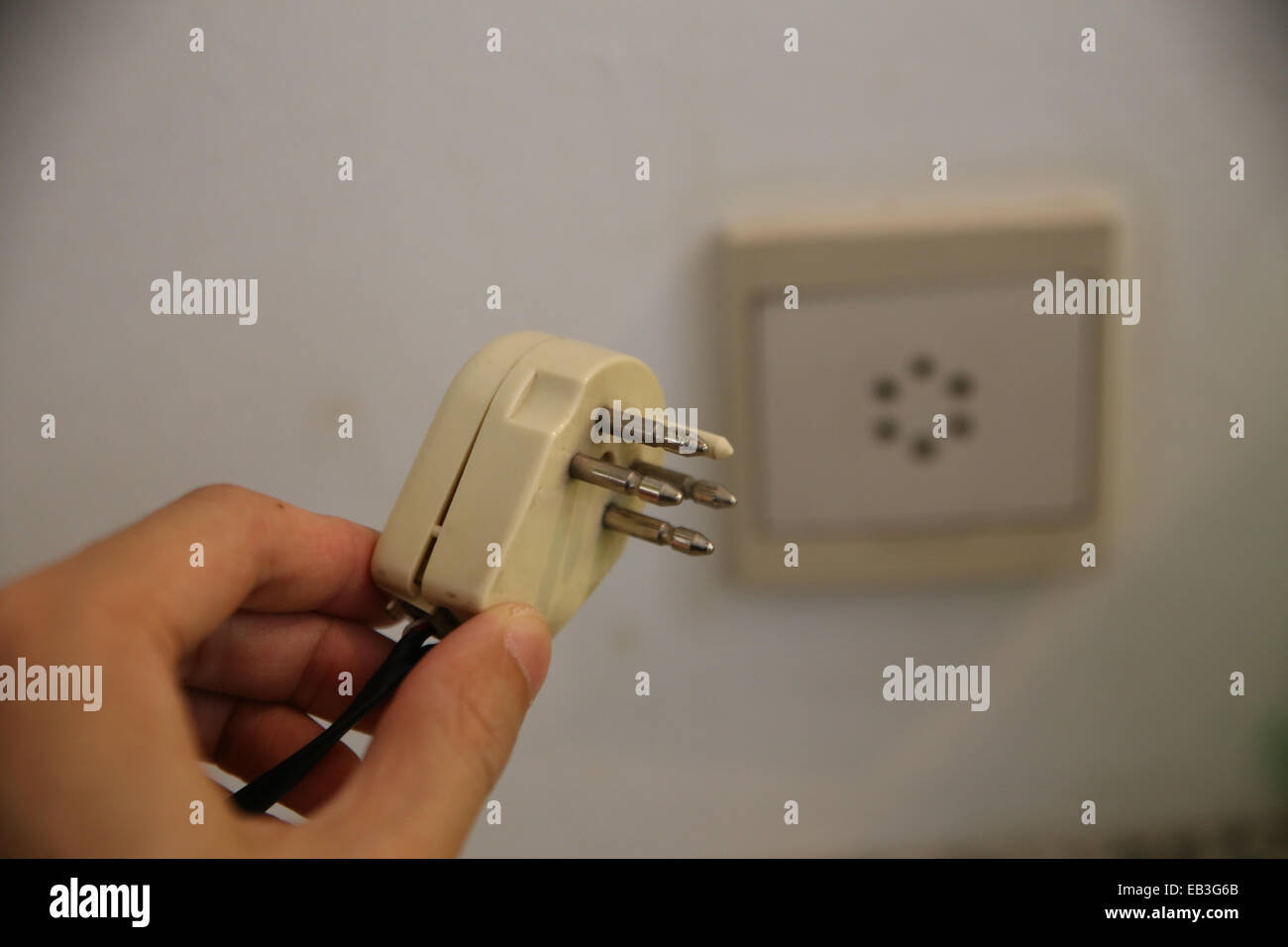 belgium electric wall socket europe Stock Photo Alamy